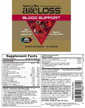 Nature's Plus AgeLoss Blood Support - supplement