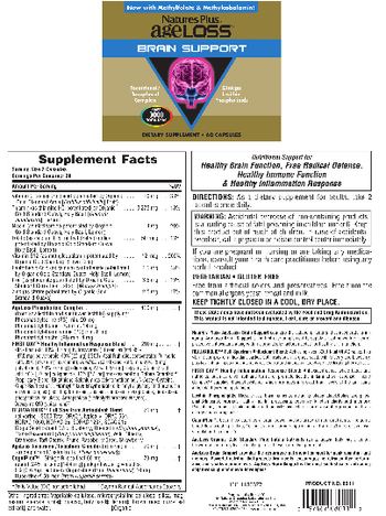 Nature's Plus AgeLoss Brain Support - supplement