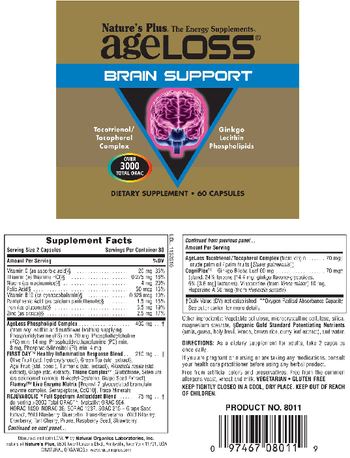 Nature's Plus AgeLoss Brain Support - supplement