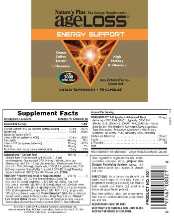 Nature's Plus AgeLoss Energy Support - supplement