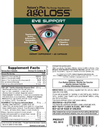 Nature's Plus AgeLoss Eye Support - supplement