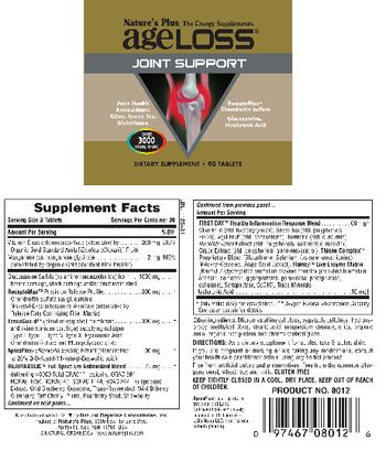 Nature's Plus AgeLoss Joint Support - supplement