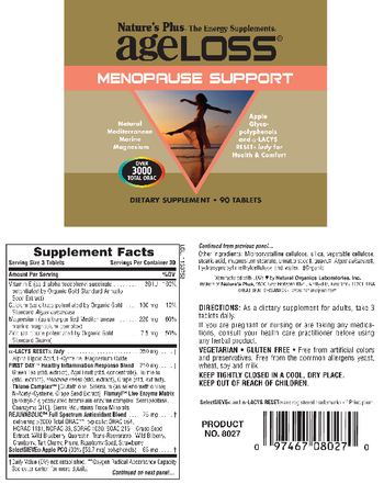 Nature's Plus AgeLoss Menopause Support - supplement