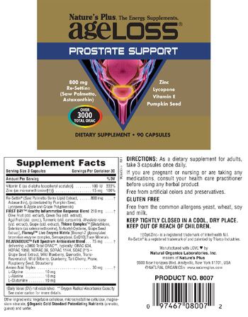 Nature's Plus AgeLoss Prostate Support - supplement