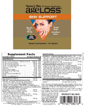 Nature's Plus AgeLoss Skin Support - supplement