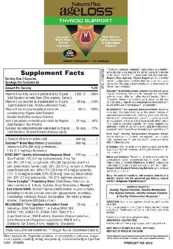 Nature's Plus AgeLoss Thyroid Support - supplement