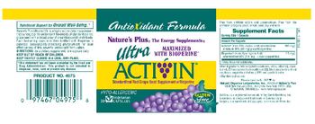 Nature's Plus Antioxidant Formula Ultra Activin - standardized red grape seed supplement wbioperine