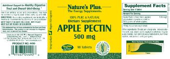 Nature's Plus Apple Pectin 500 mg - 100 pure natural supplement