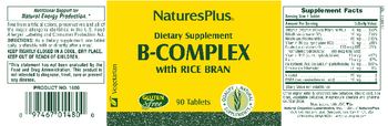 Nature's Plus B-Complex with Rice Bran - supplement