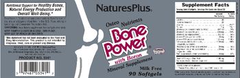 Nature's Plus Bone Power with Boron - mineral supplement