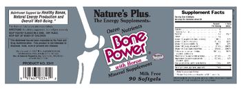 Nature's Plus Bone Power with Boron - mineral supplement