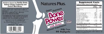 Nature's Plus Bone Power with Boron - mineral supplement