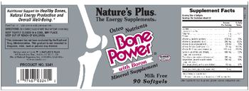 Nature's Plus Bone Power With Boron - mineral supplement