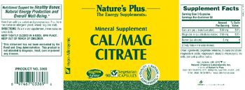 Nature's Plus Cal/Mag Citrate - mineral supplement