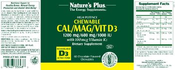 Nature's Plus Cal/Mag/Vit D3 with Vitamin K2 Chocolate Flavored - supplement