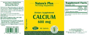 Nature's Plus Calcium 600 mg - supplement