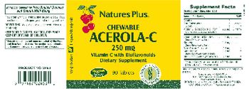 Nature's Plus Chewable Acerola-C 250 mg Vitamin C with Bioflavonoids - supplement