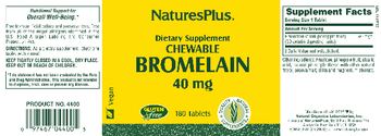 Nature's Plus Chewable Bromelain 40 mg - supplement