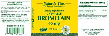 Nature's Plus Chewable Bromelain 40 mg - supplement