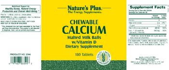 Nature's Plus Chewable Calcium Malted Milk Balls W/Vitamin D - supplement