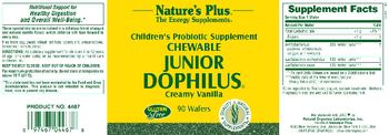 Nature's Plus Chewable Junior Dophilus Creamy Vanilla - childrens probiotic supplement