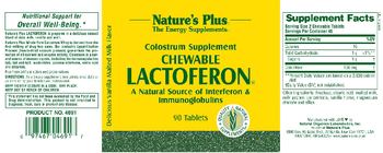 Nature's Plus Chewable Lactoferon Delicious Vanilla Malted Milk Flavor - colostrum supplement
