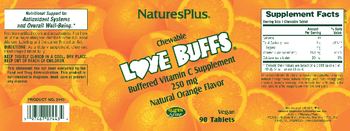 Nature's Plus Chewable Love Buffs 250 mg Natural Orange Flavor - buffered vitamin c supplement