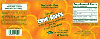 Nature's Plus Chewable Love Buffs Buffered Vitamin C Supplement 250 mg Natural Orange Flavor - 