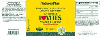 Nature's Plus Chewable Lovites Vitamin C 500 mg Natural Fruit Flavor - supplement