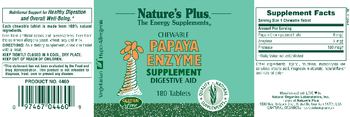 Nature's Plus Chewable Papaya Enzyme - supplement