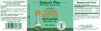 Nature's Plus Chewable Papaya Enzyme - papaya enzyme supplement