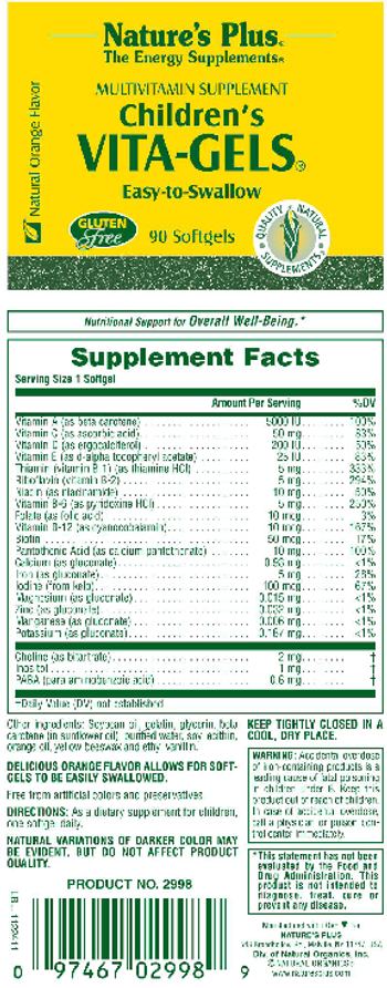 Nature's Plus Children's Vita-Gels - multivitamin supplement