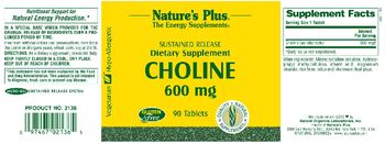 Nature's Plus Choline 600 mg - supplement