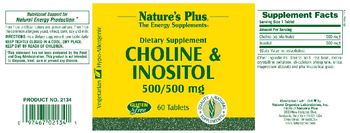 Nature's Plus Choline & Inositol 500/500 mg - supplement