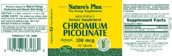 Nature's Plus Chromium Picolinate 200 mcg - supplement