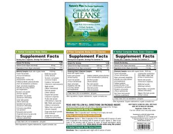 Nature's Plus Complete Body Cleanse Herbal Complete Body Colon Cleanse - supplement