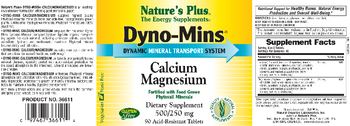 Nature's Plus Dyno-Mins Calcium Magnesium 500/250 mg - supplement