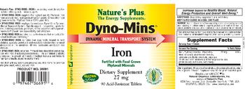 Nature's Plus Dyno-Mins Iron 27 mg - supplement