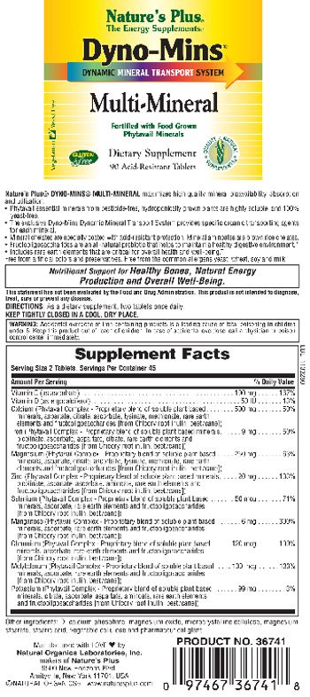 Nature's Plus Dyno-Mins Multi-Mineral - supplement