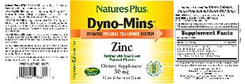 Nature's Plus Dyno-Mins Zinc 50 mg - 