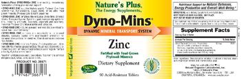 Nature's Plus Dyno-Mins Zinc - supplement