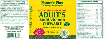 Nature's Plus Exotic Red Super Fruits Adult's Multi-Vitamin Chewable Exotic Red Berry Flavor - supplement