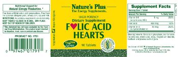 Nature's Plus Folic Acid Hearts - supplement