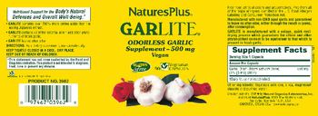 Nature's Plus Garlite 500 mg - odorless garlic supplement