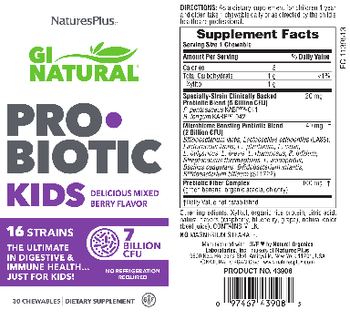 Natures Plus GI Natural Pro Biotic Kids Delicious Mixed Berry Flavor - supplement