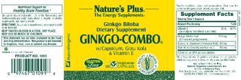Nature's Plus Ginkgo-Combo W/ Capsicum, Gotu Kola & Vitamin E - ginkgo bilobsupplement