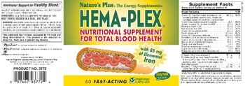 Nature's Plus Hema-Plex Fast-Acting Capsules - nutritional supplement