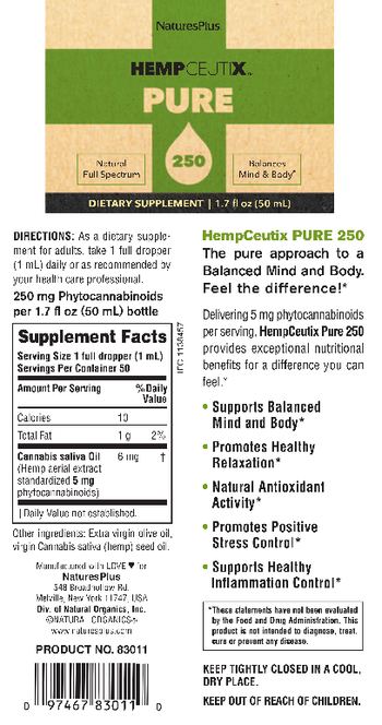 Natures Plus HempCeutix Pure 250 - supplement