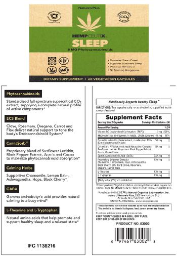 Natures Plus HempCeutix Sleep - supplement