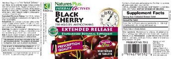 Nature's Plus Herbal Actives Black Cherry 750 mg - standardized botanical supplement